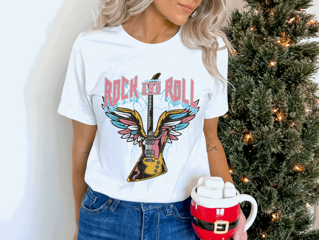 Rock & Roll: Women Regular Fit Half Sleeved T-shirt