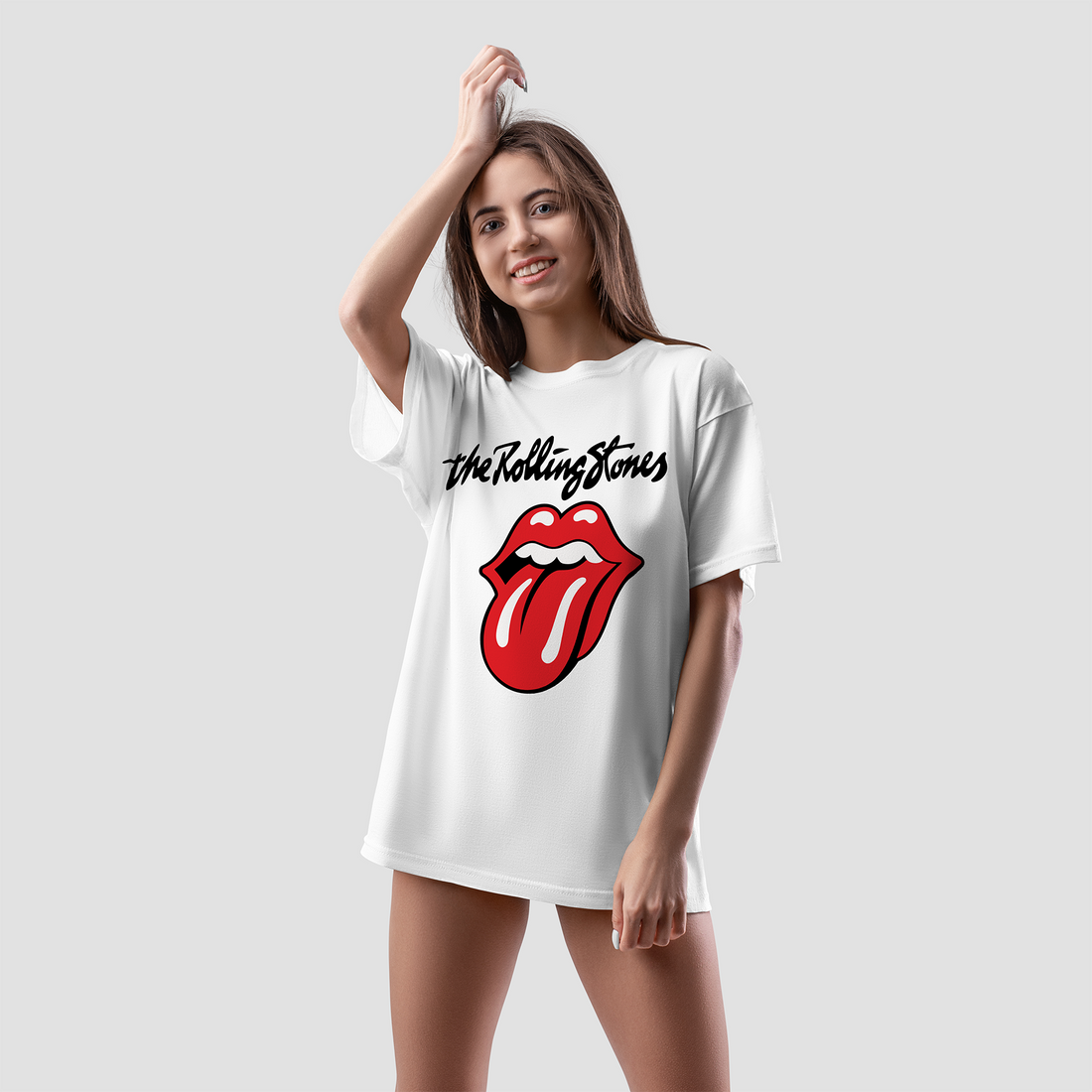 The Rolling Stones Unisex Oversized Half Sleeved T-shirt