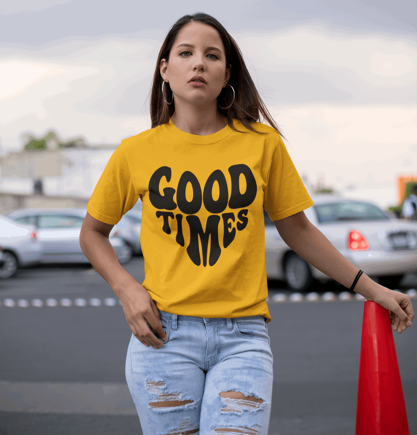 Good Times: Women Regular Fit Half Sleeved T-shirt