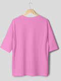 Unisex Oversized T-Shirts Back Side - Baby Pink 