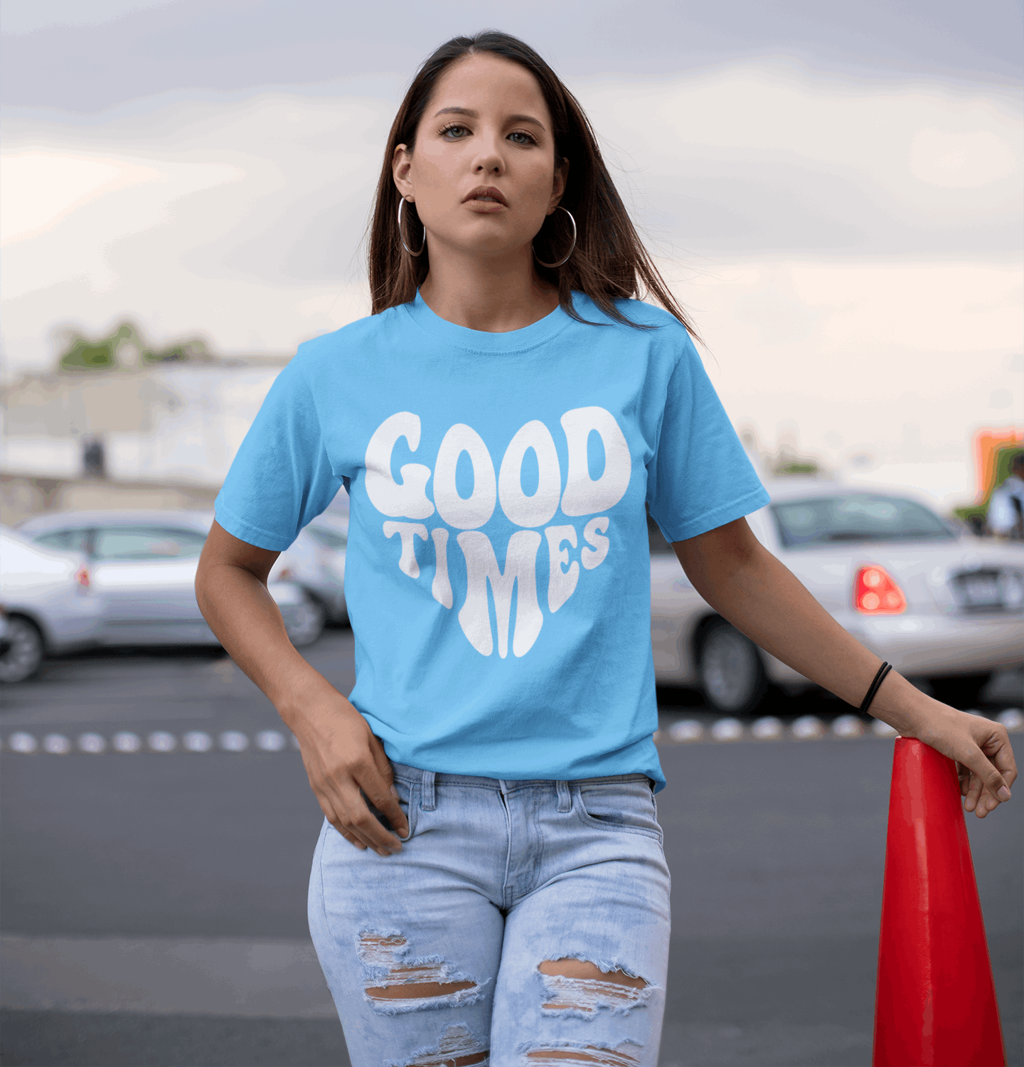 Good Times: Women Regular Fit Half Sleeved T-shirt