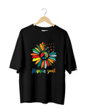 Hippie Soul : Unisex Oversized 100% cotton Half Sleeved T-shirt