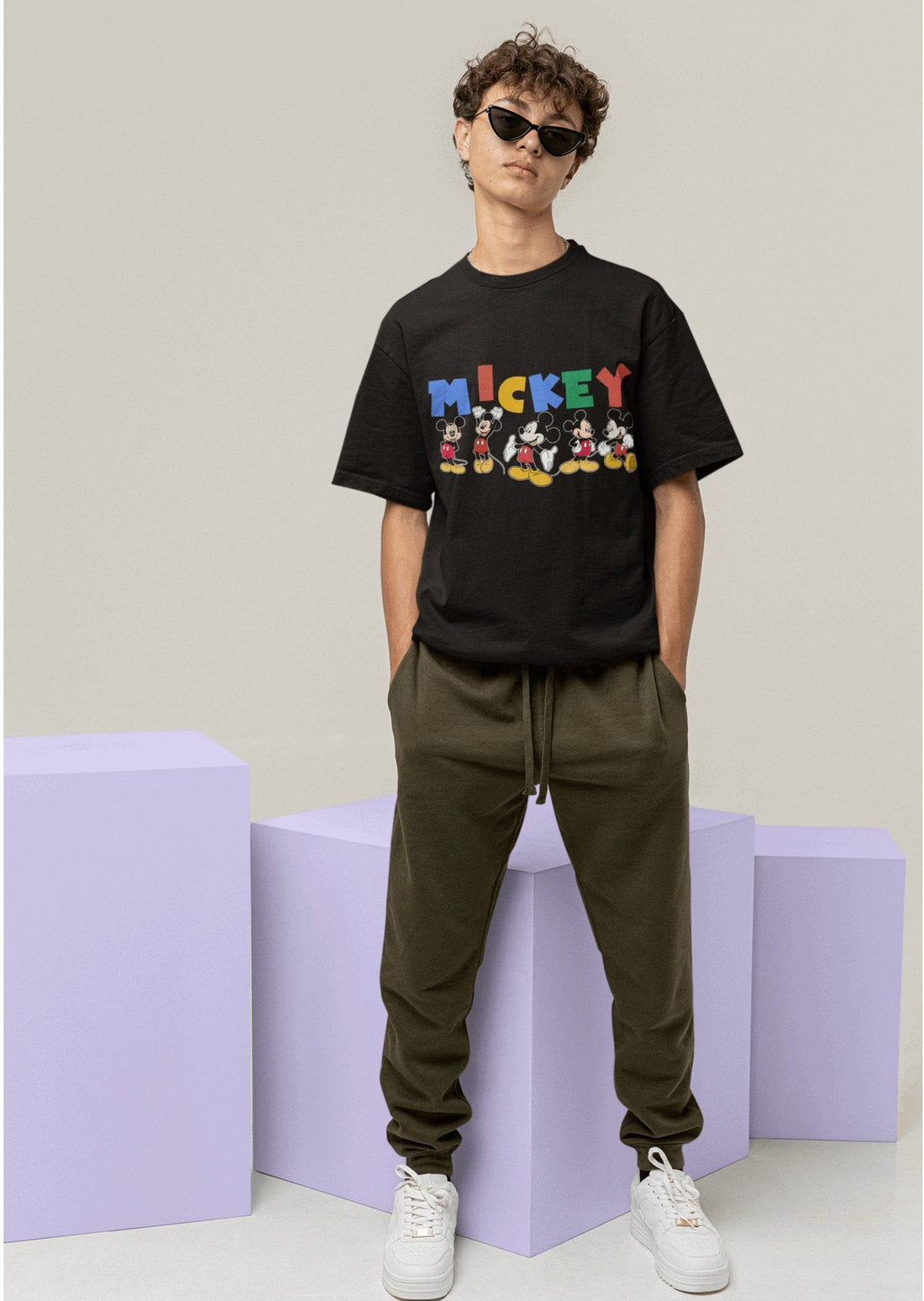 Mickey Mouse: Men Oversized Half Sleeved T-shirt
