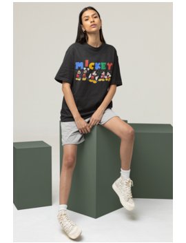 Mickey Mouse: Men Oversized Half Sleeved T-shirt