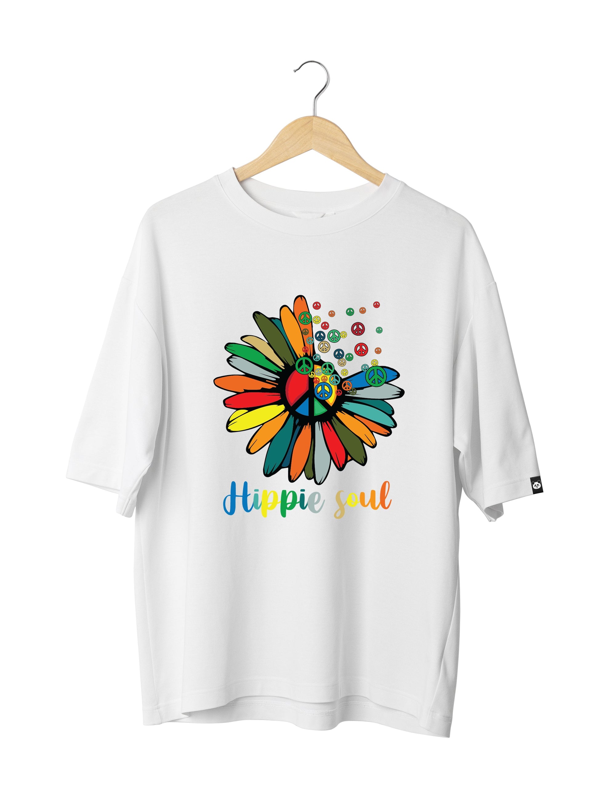 Hippie Soul : Unisex Oversized 100% cotton Half Sleeved T-shirt