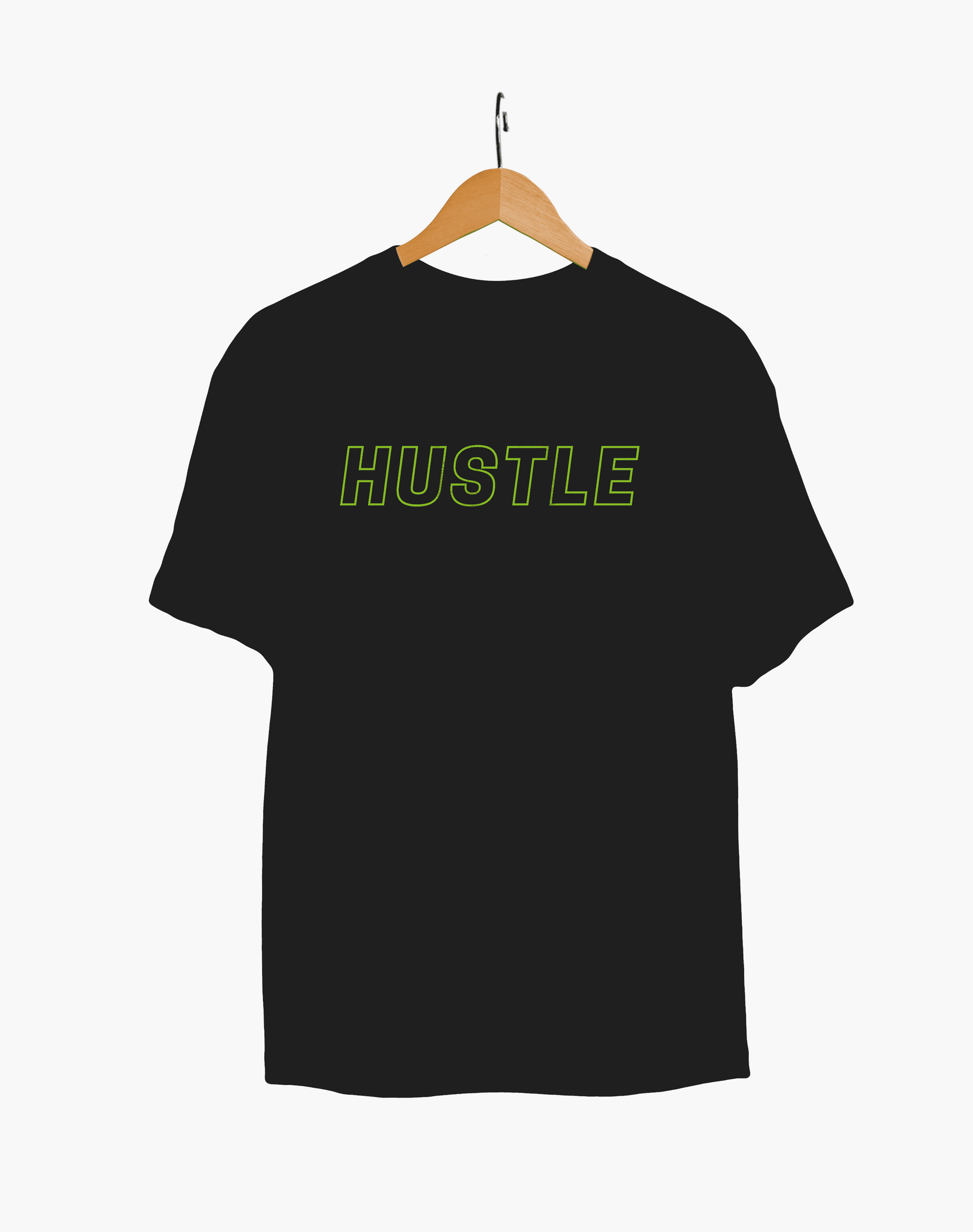 HUSTLE : Unisex Regular Fit Half Sleeved T-shirt