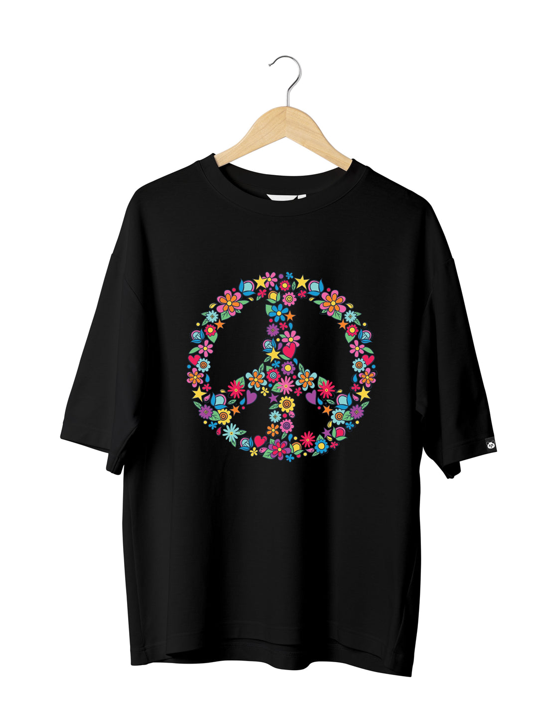 Love & Peace : Unisex 100% Cotton Oversized Half Sleeved T-shirt