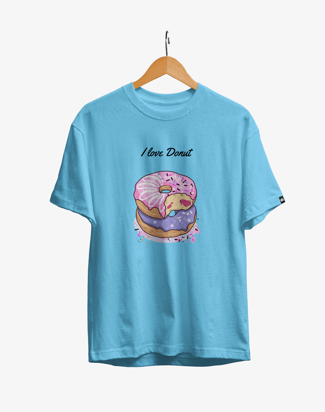 I Love Donut : Unisex Regular Fit Half Sleeved T-shirt