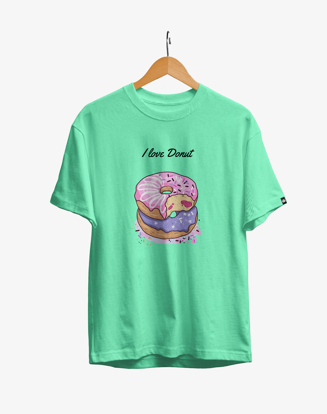 I Love Donut : Unisex Regular Fit Half Sleeved T-shirt