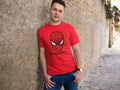 Spiderman: Men Red Regular Fit Half Sleeved T-shirt