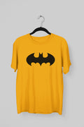 Batman: Men Mustard Yellow Regular Fit Half Sleeved T-shirt