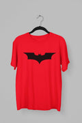 Batman: Men Red Regular Fit Half Sleeved T-shirt