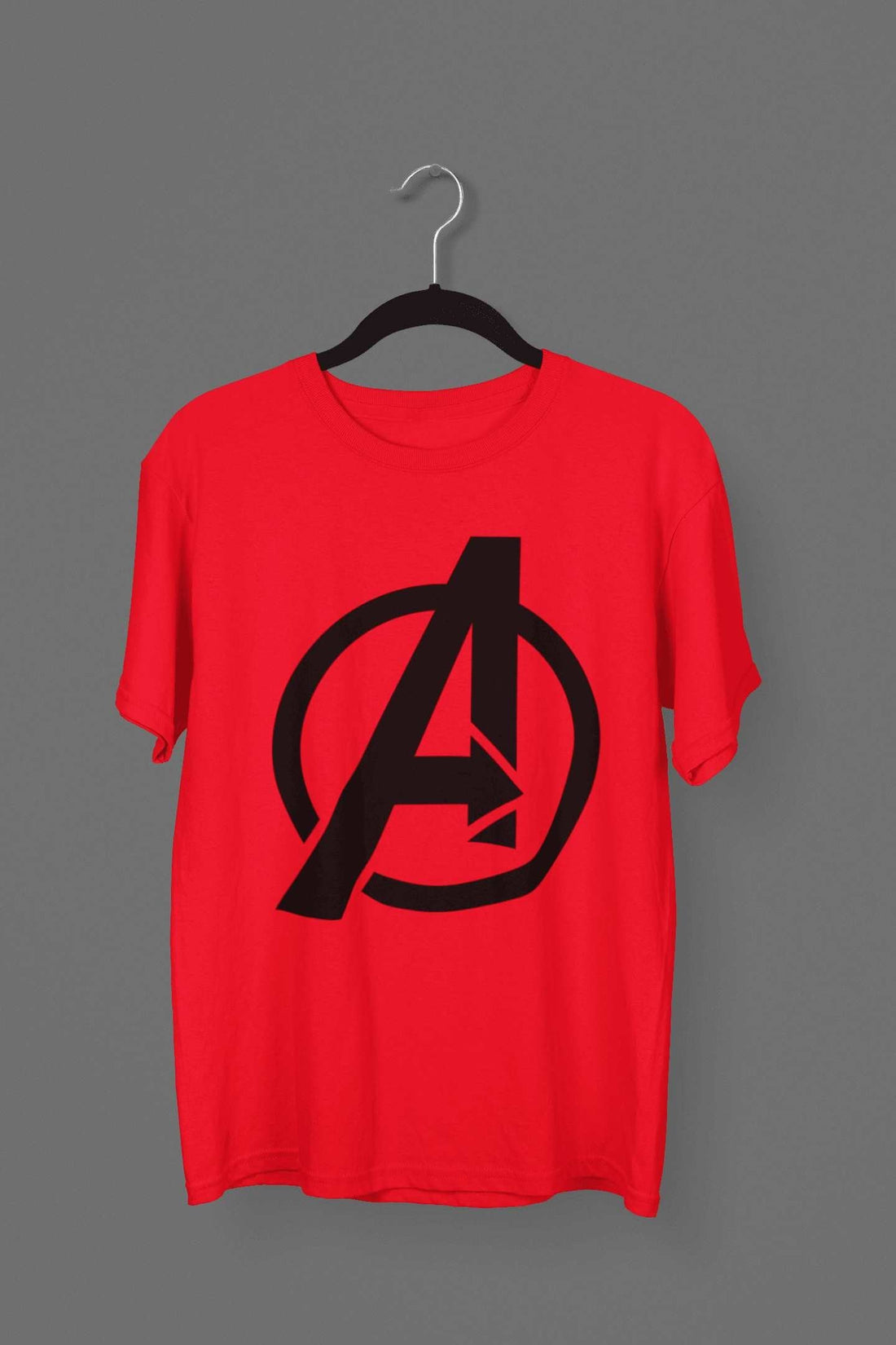 Avengers: Men Red Regular Fit Half Sleeved T-shirt