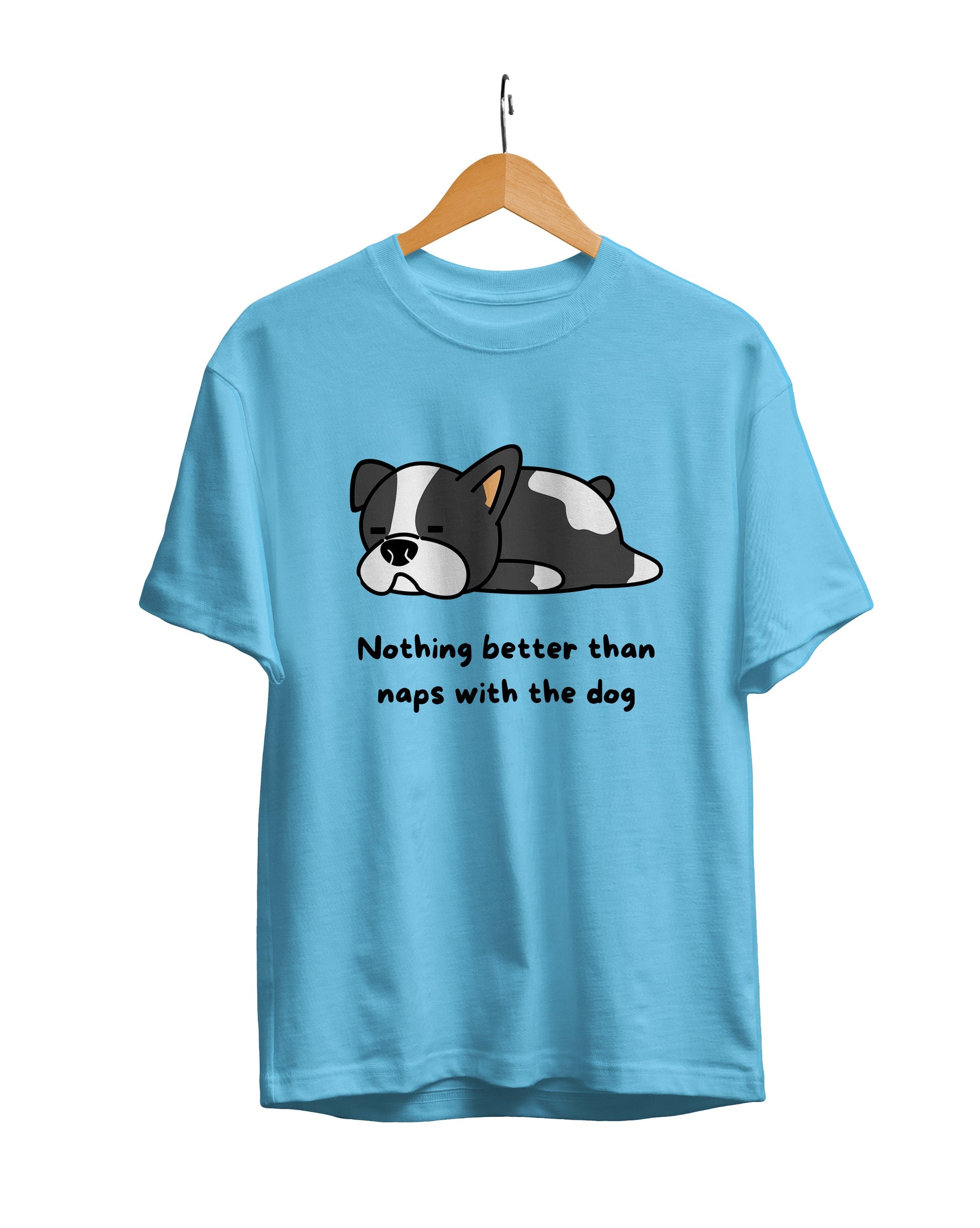 Nap with Dog : Unisex Regular Fit Half Sleeved T-shirt