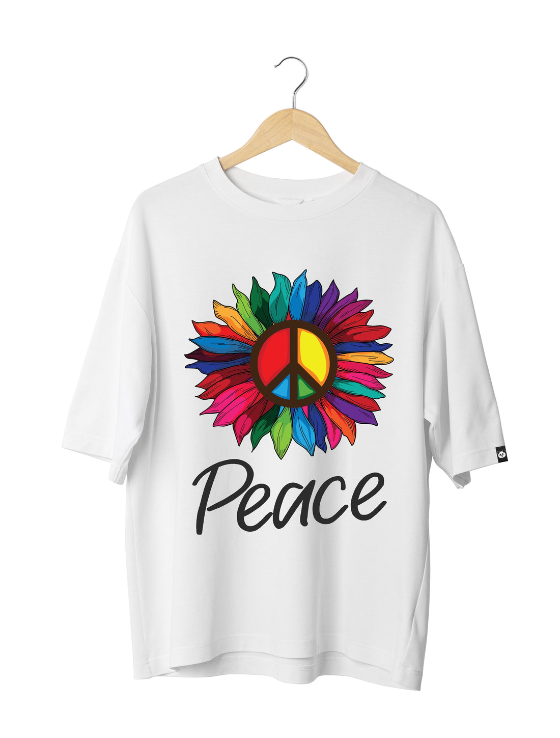 Peace : Unisex Oversized 100% cotton Half Sleeved T-shirt