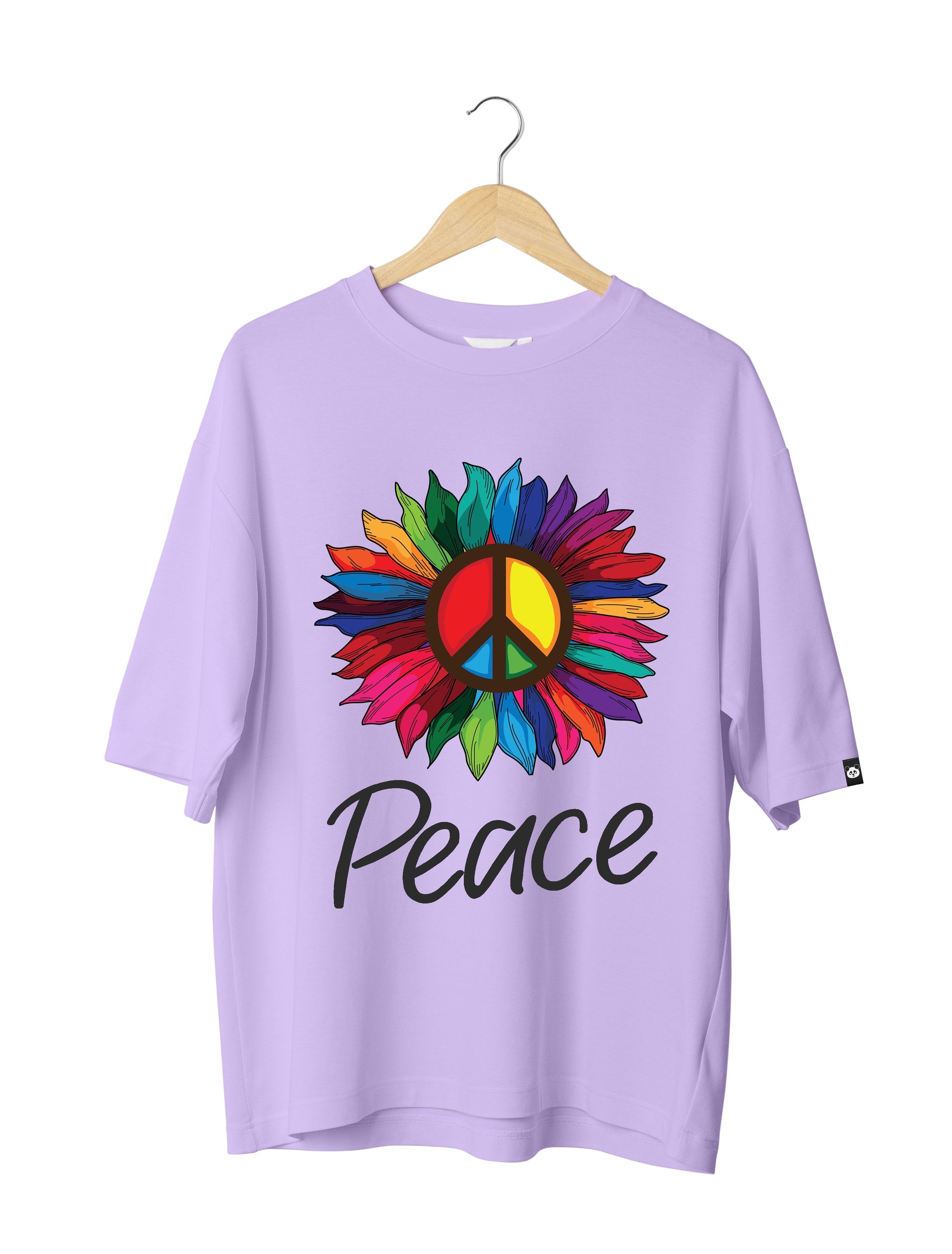 Peace : Unisex Oversized 100% cotton Half Sleeved T-shirt