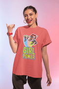 The Powerpuff Girl's Power - Women Oversized Fit Half Sleeved T-shirt