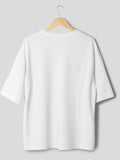 Unisex Oversized T-Shirts Back Side - White 